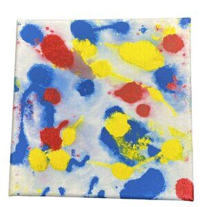 Original Acrylic on Canvas Abstract Painting 8" x 8"